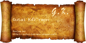 Gutai Kármen névjegykártya